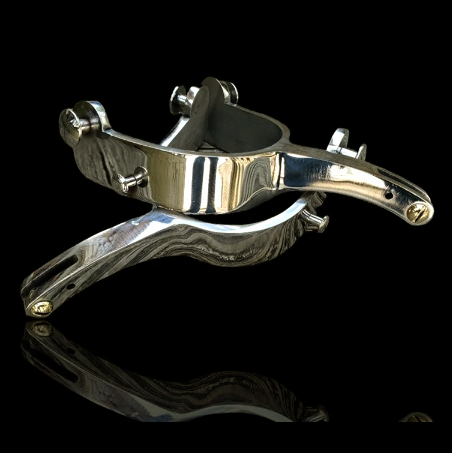 Bull Riding Spurs - Regular Stainless